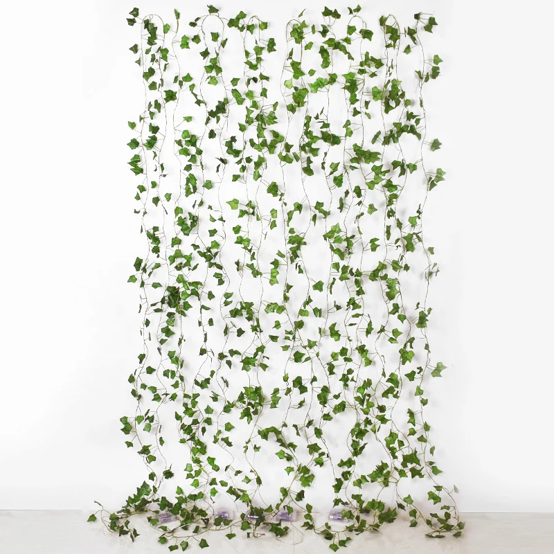2/5/10M Seidenblätter Fake Creeper Green Leaf Ivy Vine LED-Lichterketten für Zuhause, Hochzeit, Hängegirlande, künstliche Pflanzen, Dekor – Detail 5