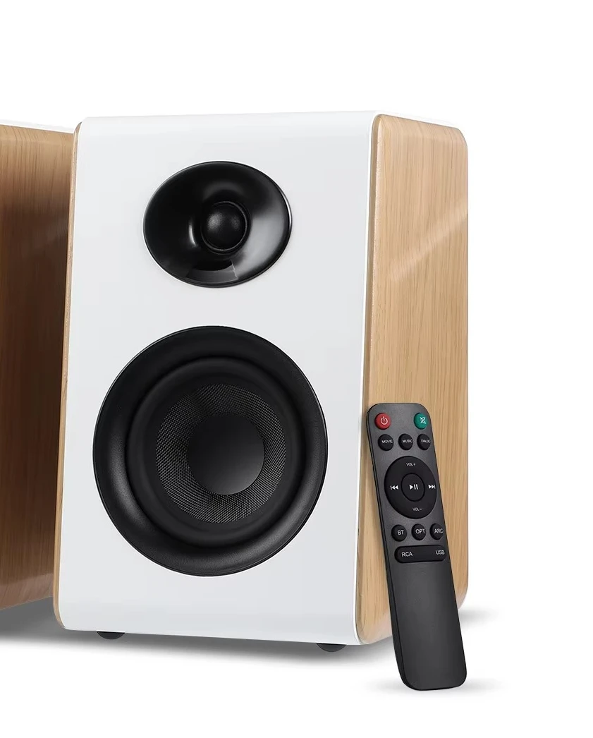 

S600 Bluetooth Bookshelf Speaker Active Home Audio 50WX2 HiFi Output Subwoofer Shiraki Arc/USB/RCA Input 24bit 48Khz