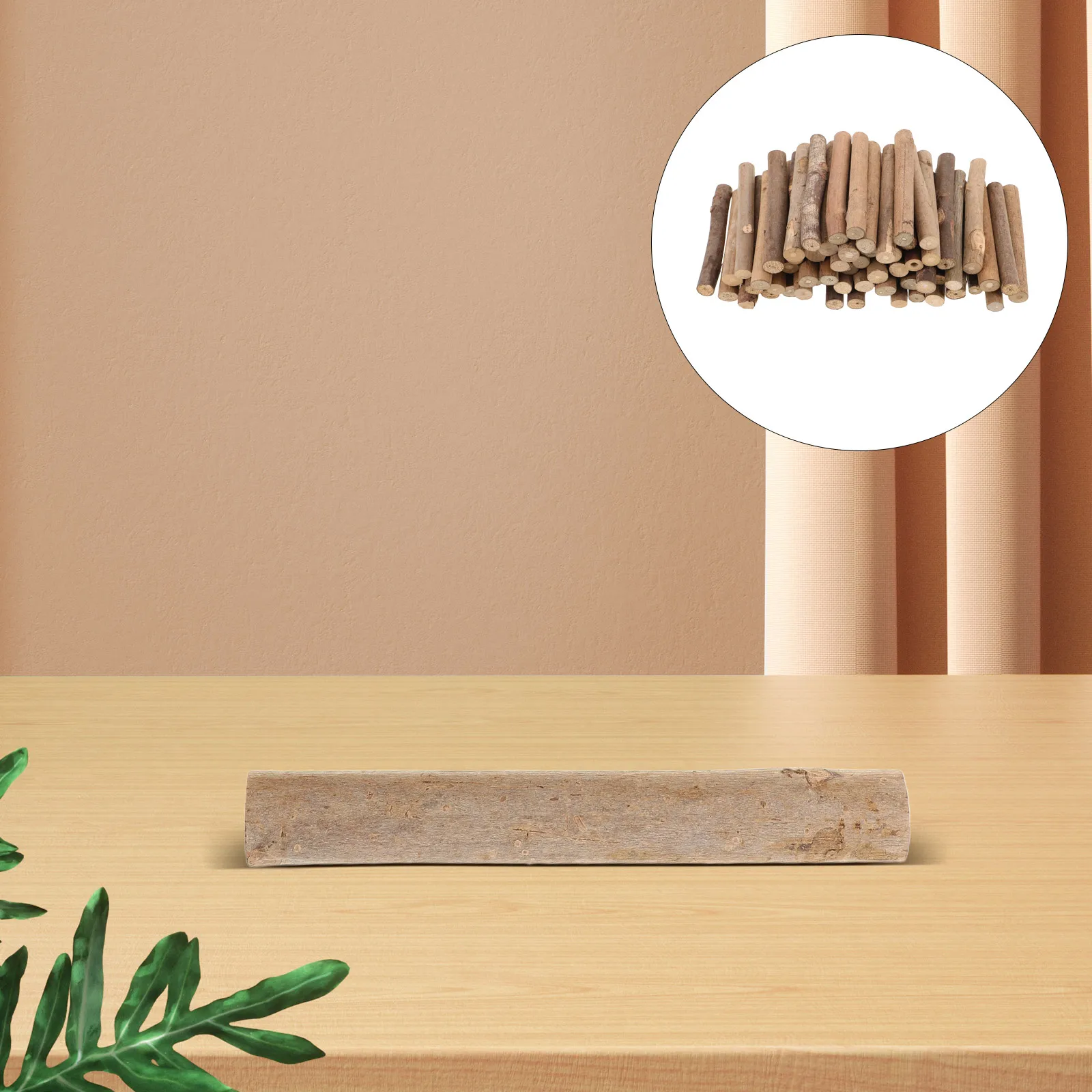 

100 Pcs Decor Natural Wooden Stick Crafts Log Toy DIY Logs for Photo Props Mini
