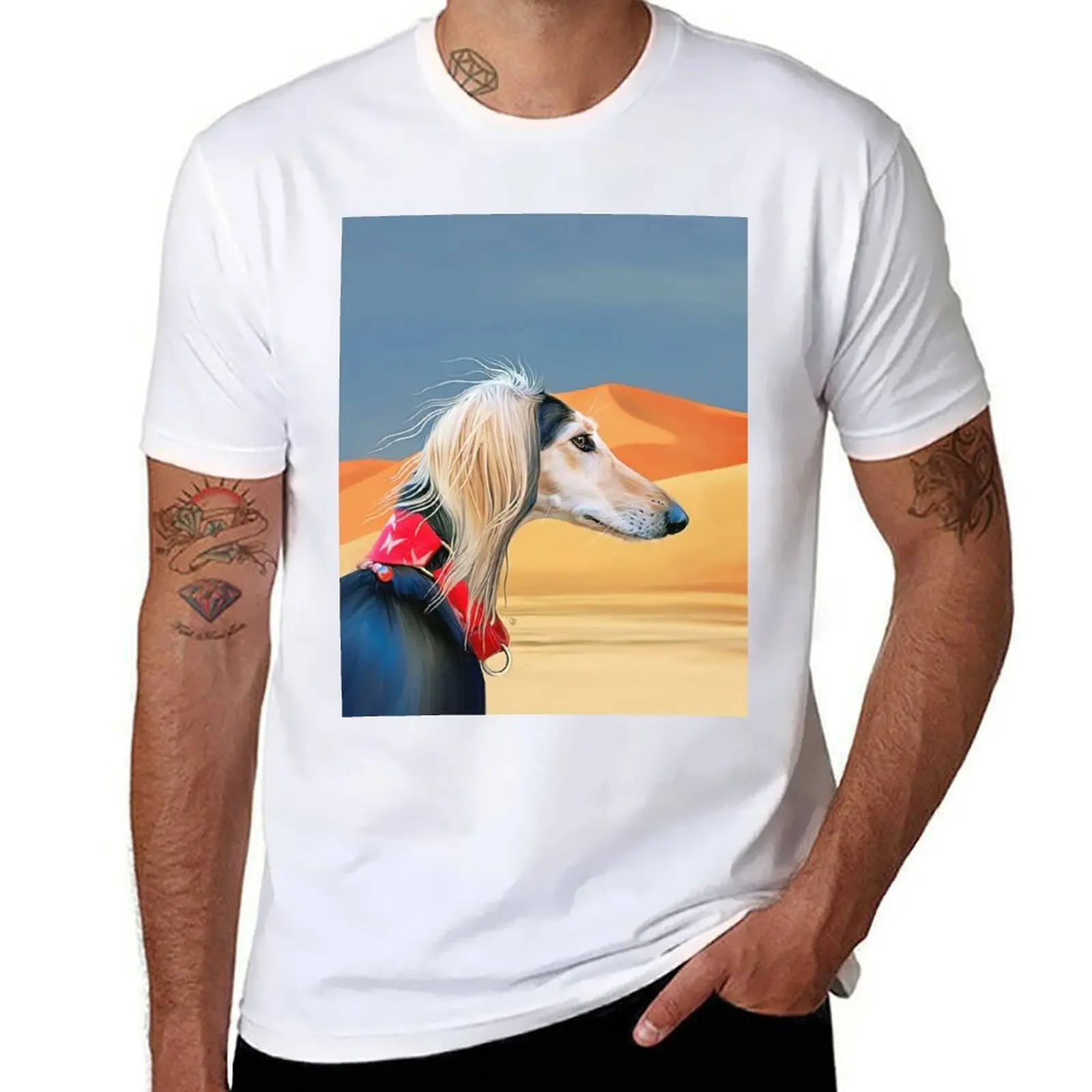 

Saluki Huntress T-Shirt t shirts for man pack cotton t shirt man designer t shirts for man graphic tees T-Shirt