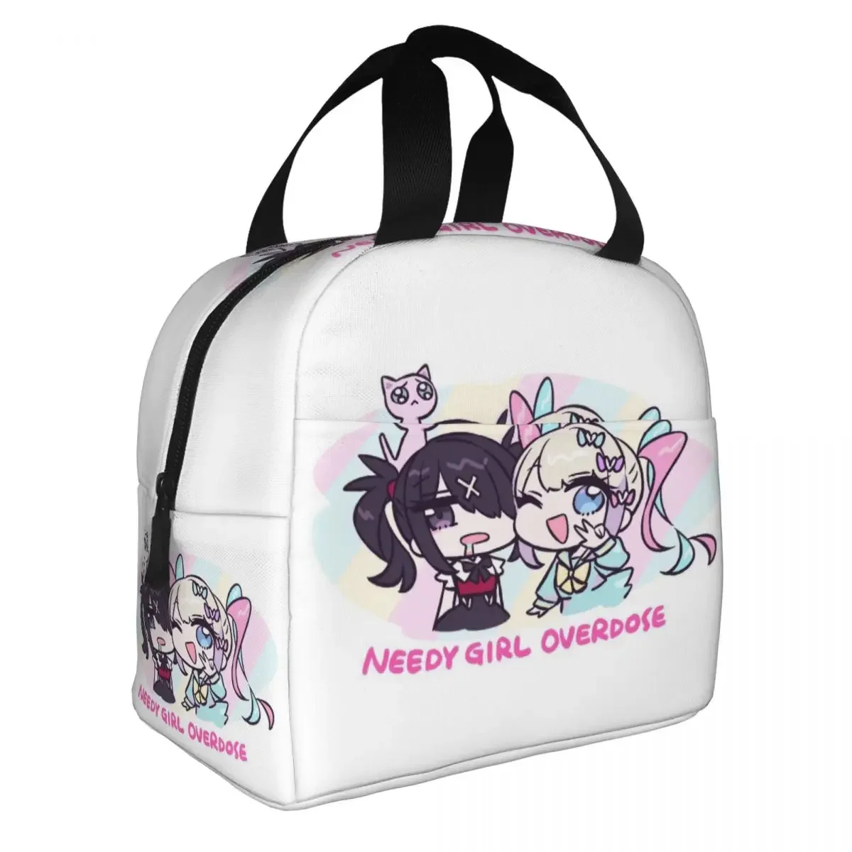 KAngel Ame-Chan Anime Game Insulated Lunch Bag Cooler Bag Meal Container Needy Girl Overdose Leakproof Tote Lunch Box Work