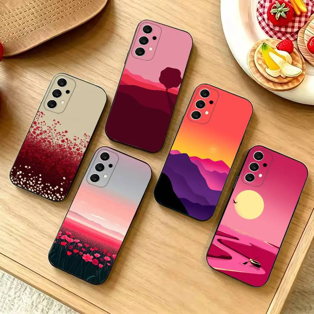Minimalist Art-t Slim Shockproof Black Phone Case, Compatible with Samsung S20-S26,Note20,Ultra,Plus,FE,Lite