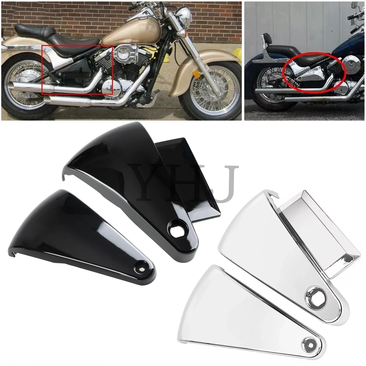 

For Kawasaki Motorcycle Vulcan 400/800 VN400 VN800/A/B/E Classic 1995-2006 Accumulator Frame Guard Fairing Battery Side Covers