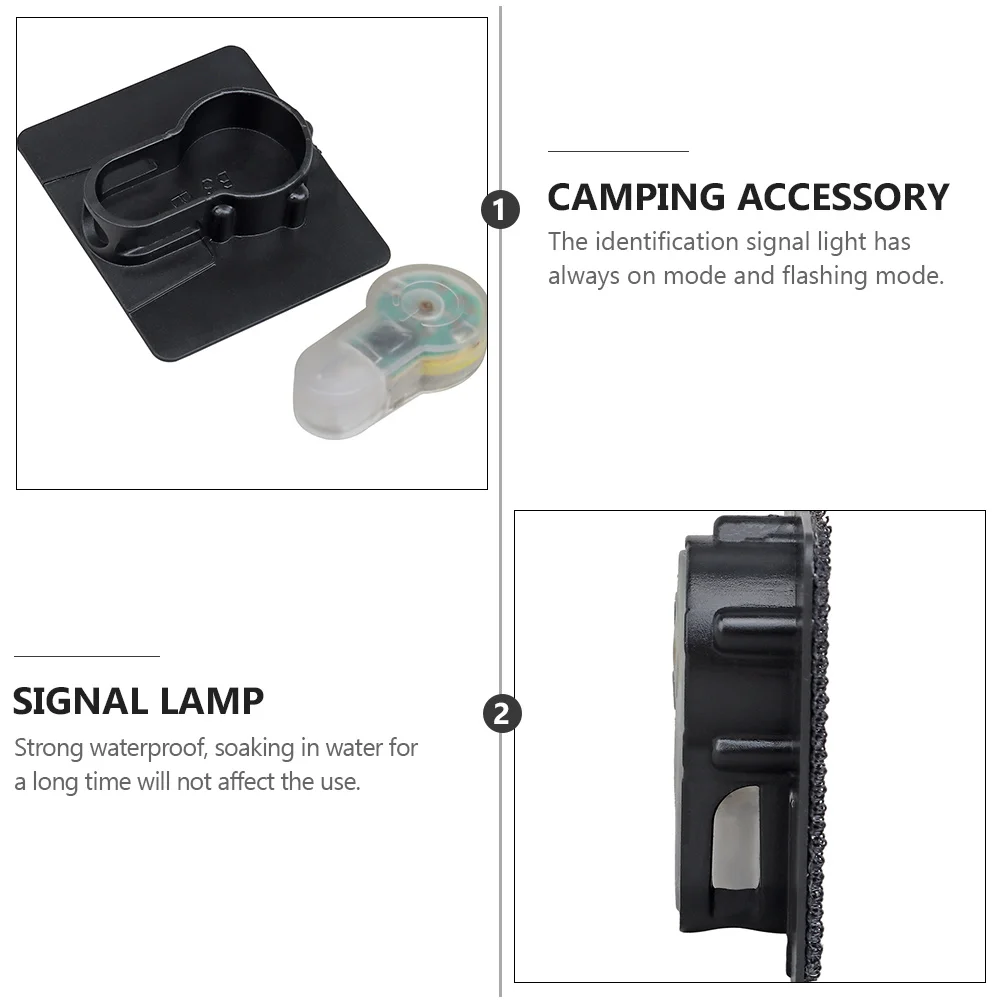 

1pc Waterproof Signal for Backpacks Black Camping Accessory Night Safety Outdoor Backpack Light Gear Outdoor Emergency Tool