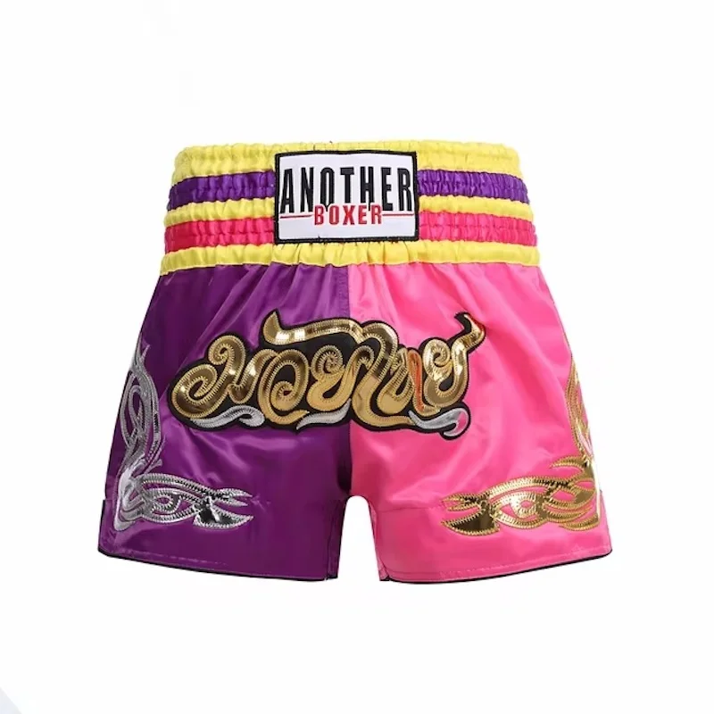 Boxing Shorts Women Men's Muay Thai Shorts Classic Martial Arts MMA Workout Clothes Satin BJJ Combat Fighting Trunks Adult Kids