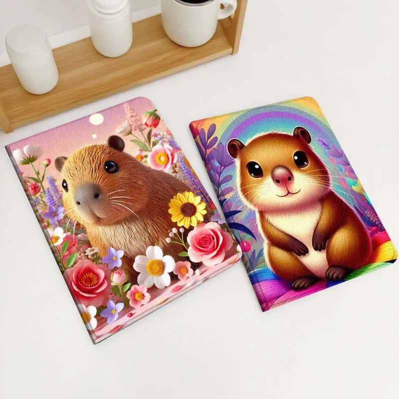 

Flower Art Coloful Capybara For Xiaomi Redmi Mi Poco Pad 2 5 6s 7 7s Ultra Pro Max 14 12.4 12.1 inch Soft Tablet Case Gift
