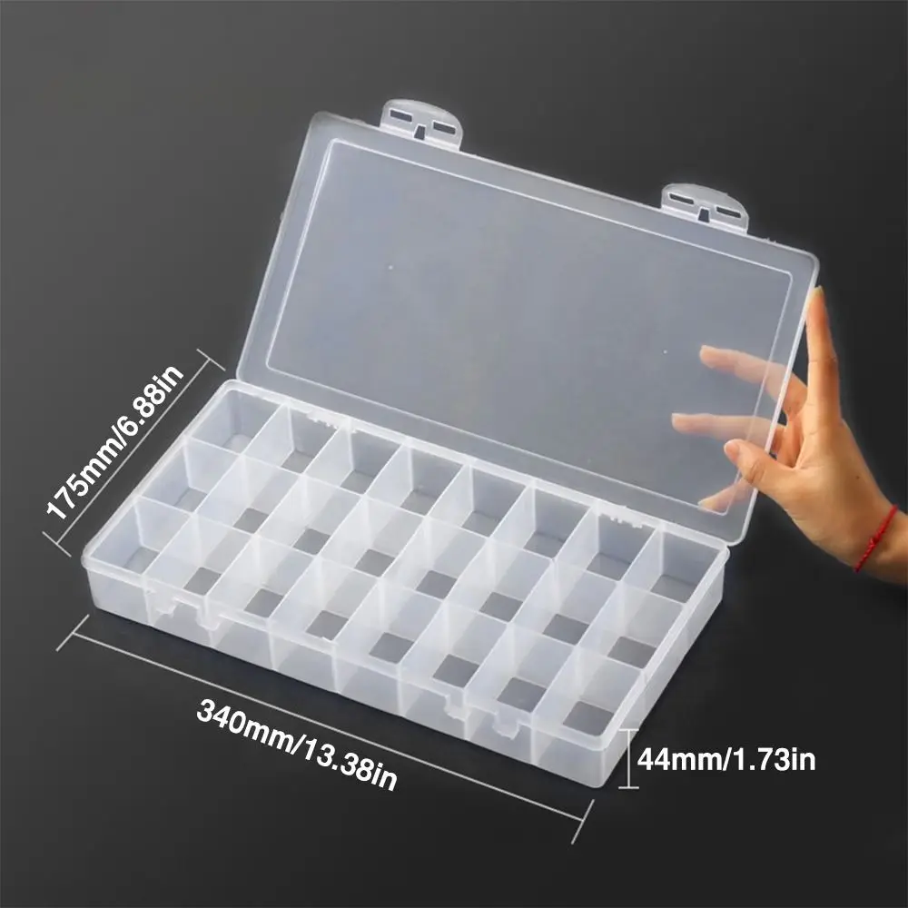 Multifunctional Seal Paint Box Soft Lid with Grids Plastic Box Plastic Portable Bead Storage Box