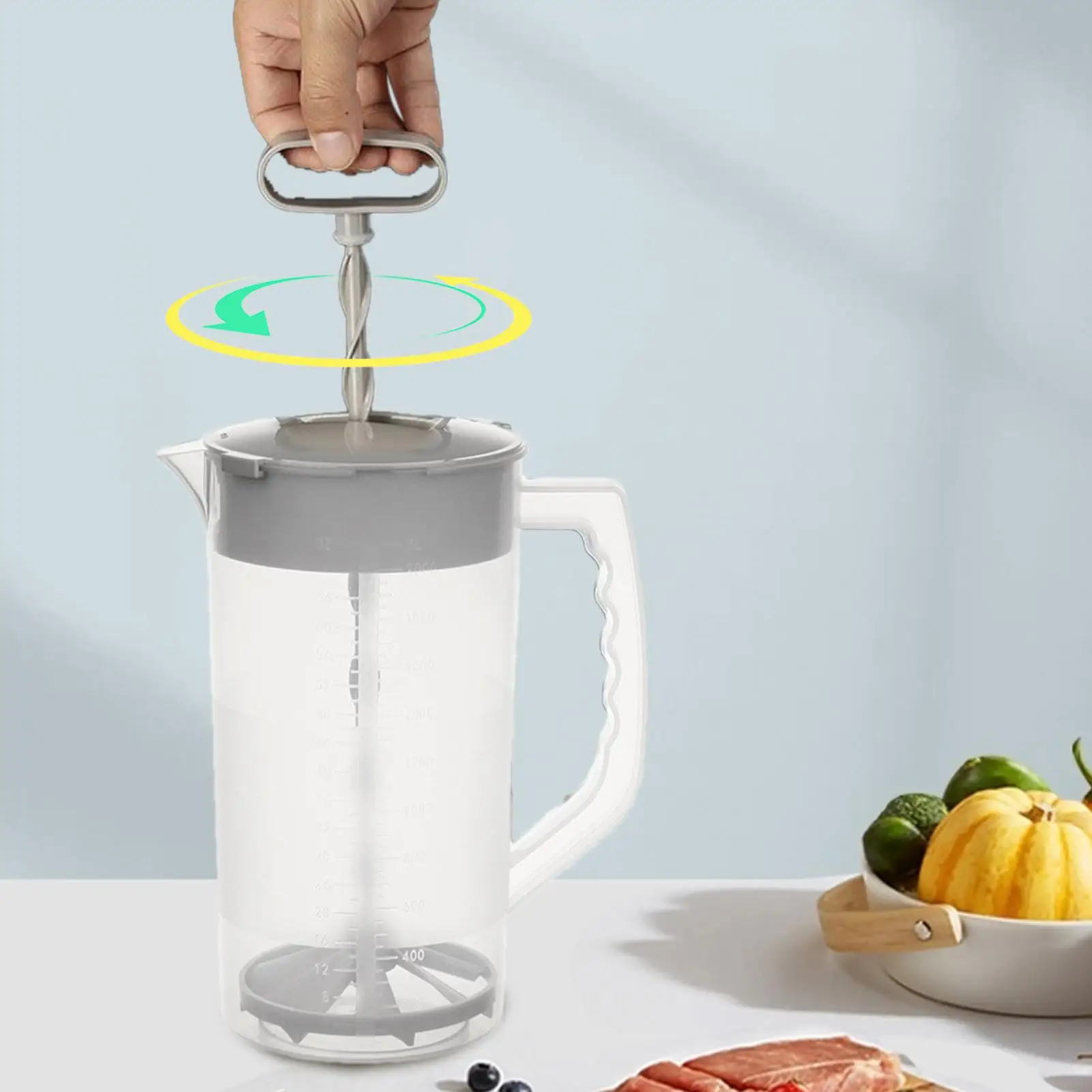 Mixing Pitcher for Drinks 2000ml Mixing Water Pitcher with Lid Wide Mouth Juice Mixing Container Tea Pitcher Juice Container