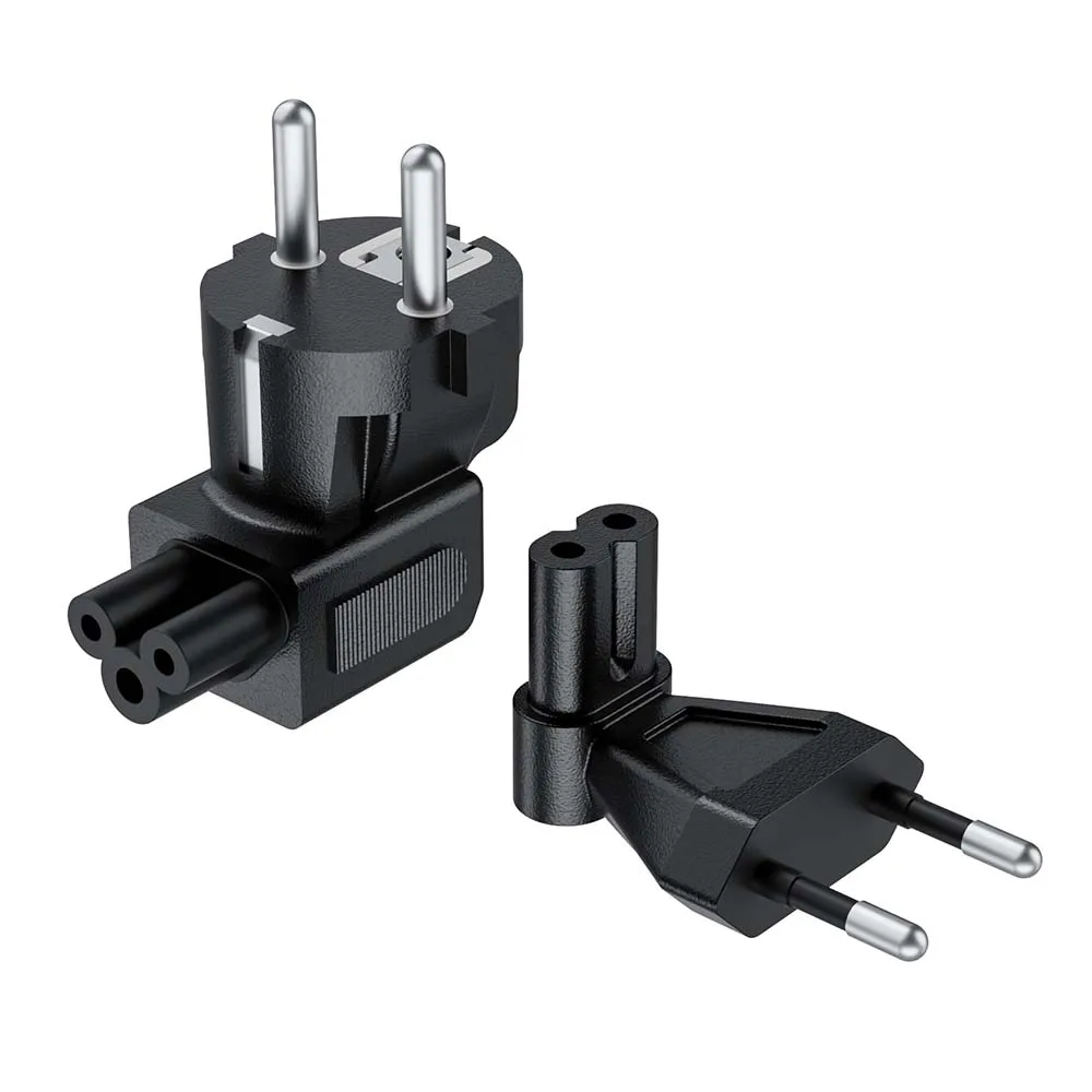 90 درجة زاوية الاتحاد الأوروبي محول القابس الأوروبي Schuko التوصيل الاتحاد الأوروبي CEE7/7 إلى IEC C5 المكونات بزاوية IEC C5 إلى أوروبا CEE7/7 كابل محول القابس