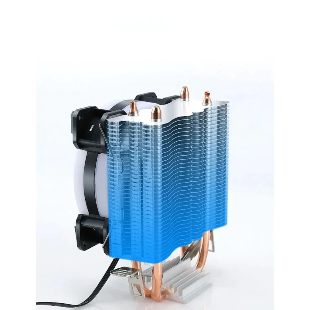 HD 1.0 Rainbow Copper Tower Type CPU Fan For PC Computer Copper Pipe 90mm Aluminum Heatsink