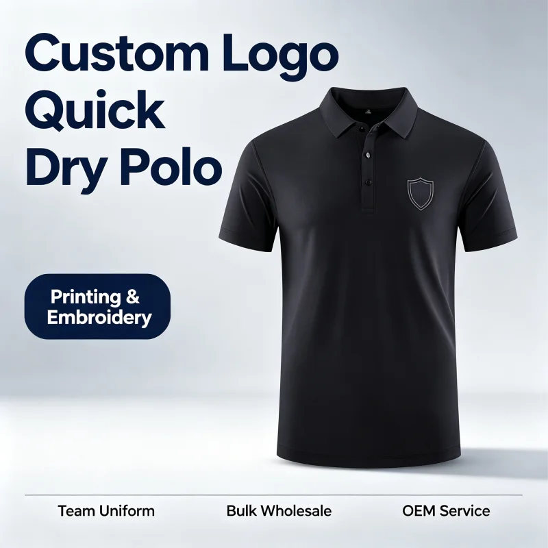 UPF Quick Dry Polo Shirt Breathable Lightweight Hiking Golf Outdoor Men Women Wholesale