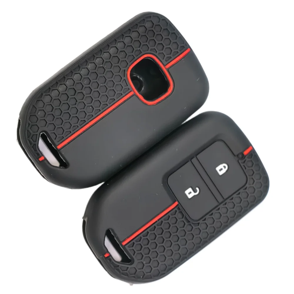 Funda de silicona para llave de coche con control remoto, para Honda Fit GP5 Shuttle Gp8 JADE VEZEL City Civic Jazz BRV, 2 botones, accesorios para coche