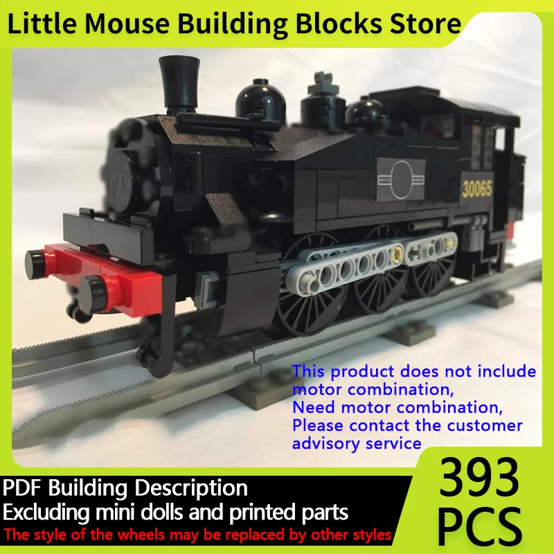 

City Car Model MOC Building Bricks Railway S100 Steam Locomotive Modular Technology Gifts Holiday Assemble Children Toys Suit