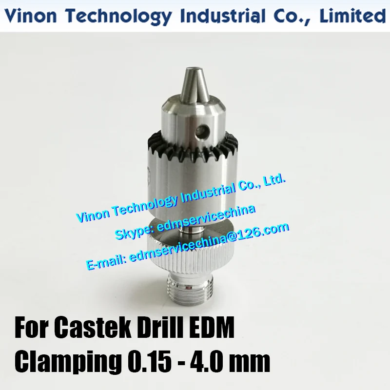 Castek Drill EDM Spanner Drill Chuck+Adapter Set for Clamping Tube Ø0.15-Ø4.0mm for Small Hole EDM Drilling Machine CASTEK