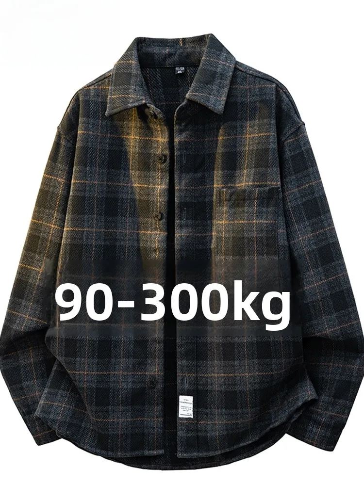 

Мужская свободная куртка в американском стиле с клетчатым узором, винтажная, модная, с воротником, весна-осень, новая повседневная верхняя одежда