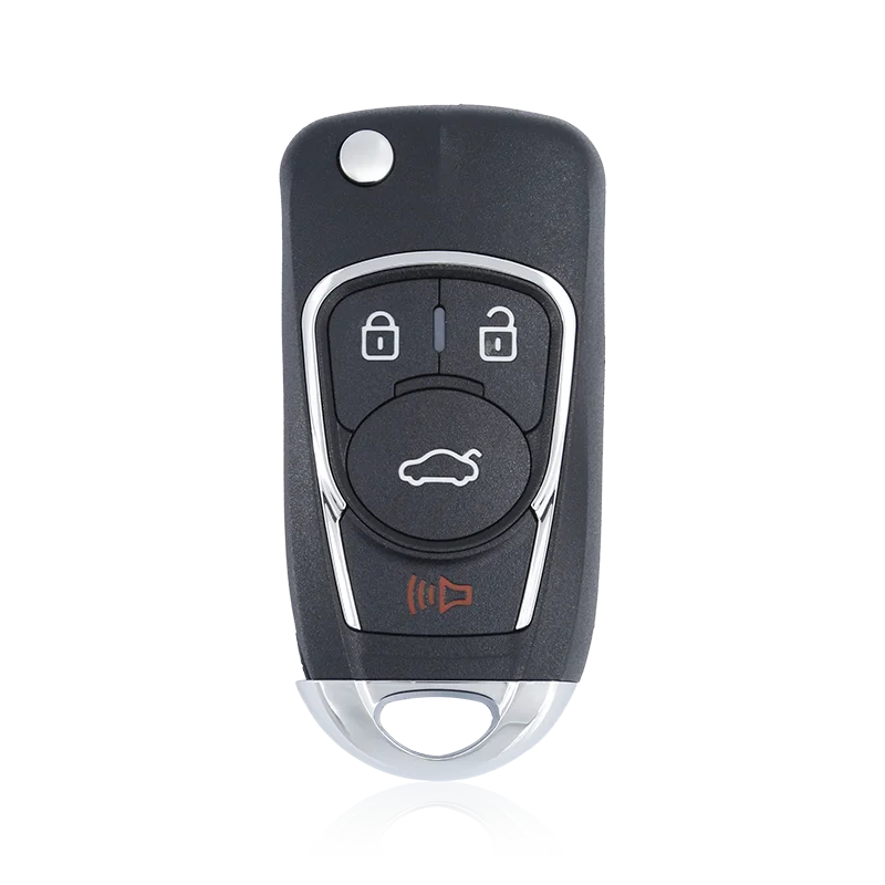 

KEYDIY Универсальный многофункциональный беспроводной складной дистанционный ключ NB22-3 + 1 кнопки в стиле инвева, красный звуковой сигнал