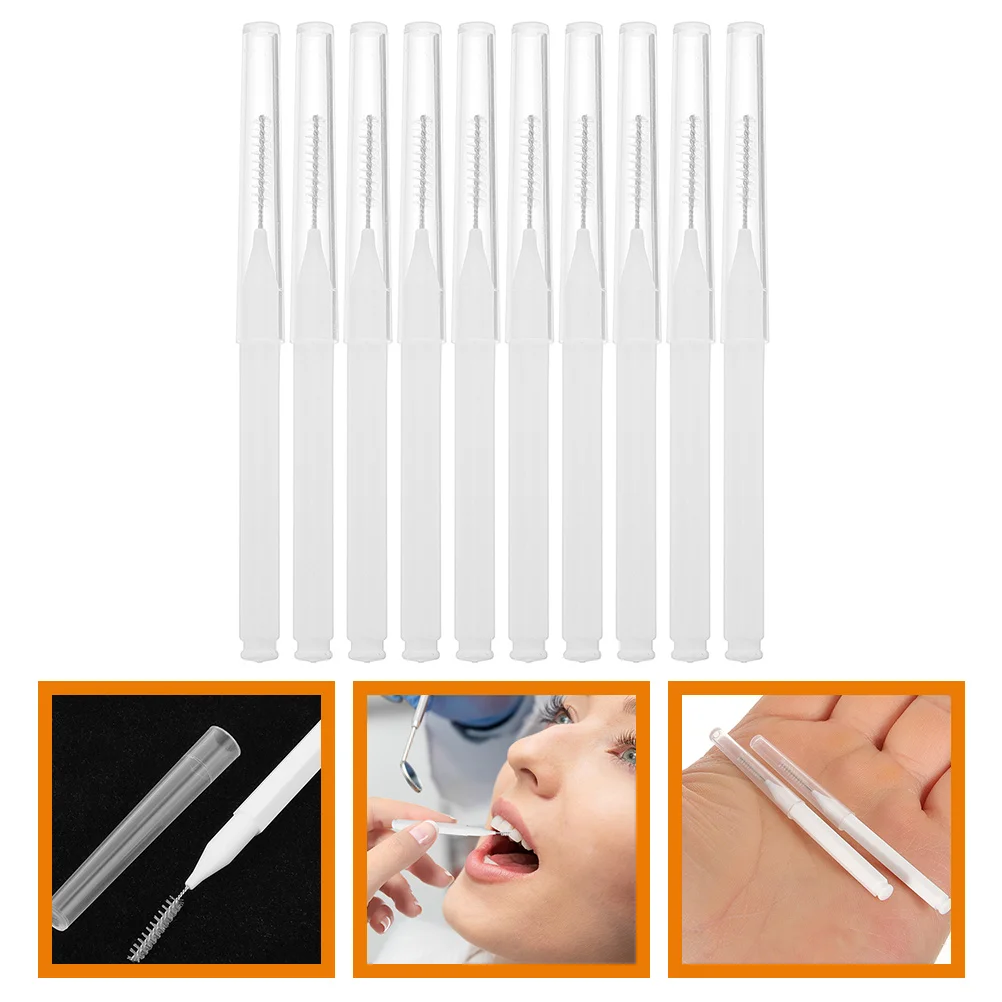 10 Pcs Flossers Dental Hygiene Floss Brush Braces Brush Picks Tooth Gum Cleaner Ergonomic Braces Kit Care