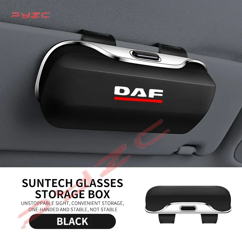 For DAF XF 95 105 CF LF VAN Car Visor Suglasses Glasses Holder Clip Organizer Box Protective Storage Case view 3
