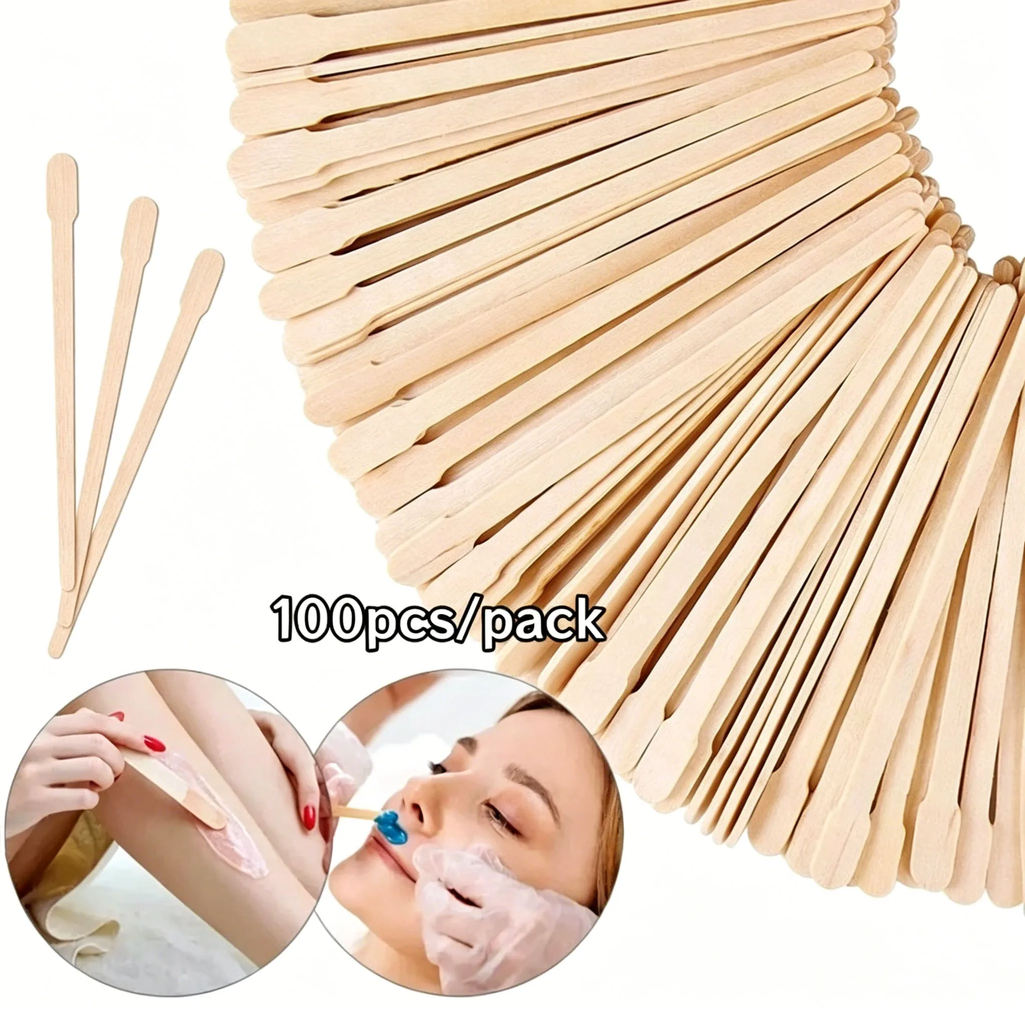 100-500Pcs Brow Waxing Sticks Small Face Wax Spatulas Applicator Wood Craft Sticks Disposable Hair Removal Lip Nose Beauty Tool