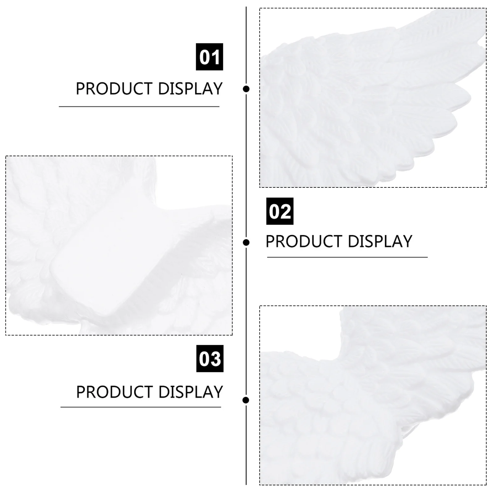 

6Pcs Plastic Angel Wings White DIY Craft Accessories Decoration Christmas Tree Wreaths Ornaments Durable Durable