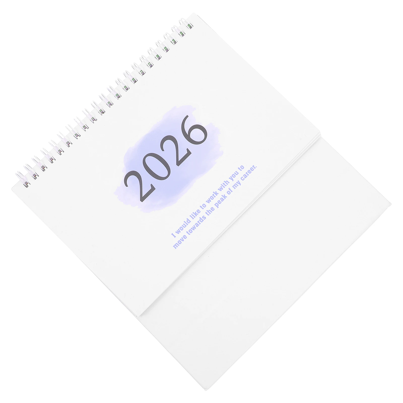 

Настольный календарь на 2026 года. Компактный складной стоячий перекидной настольный календарь для ежедневного планирования. Организация офиса и дома. Фиолетовый.