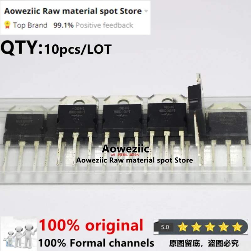 Aoweziic  100% New Imported Original  MUR3060PT  MUR3060PTG  TO-247 Fast Recovery Diode Rectifier Tube 30A 600V