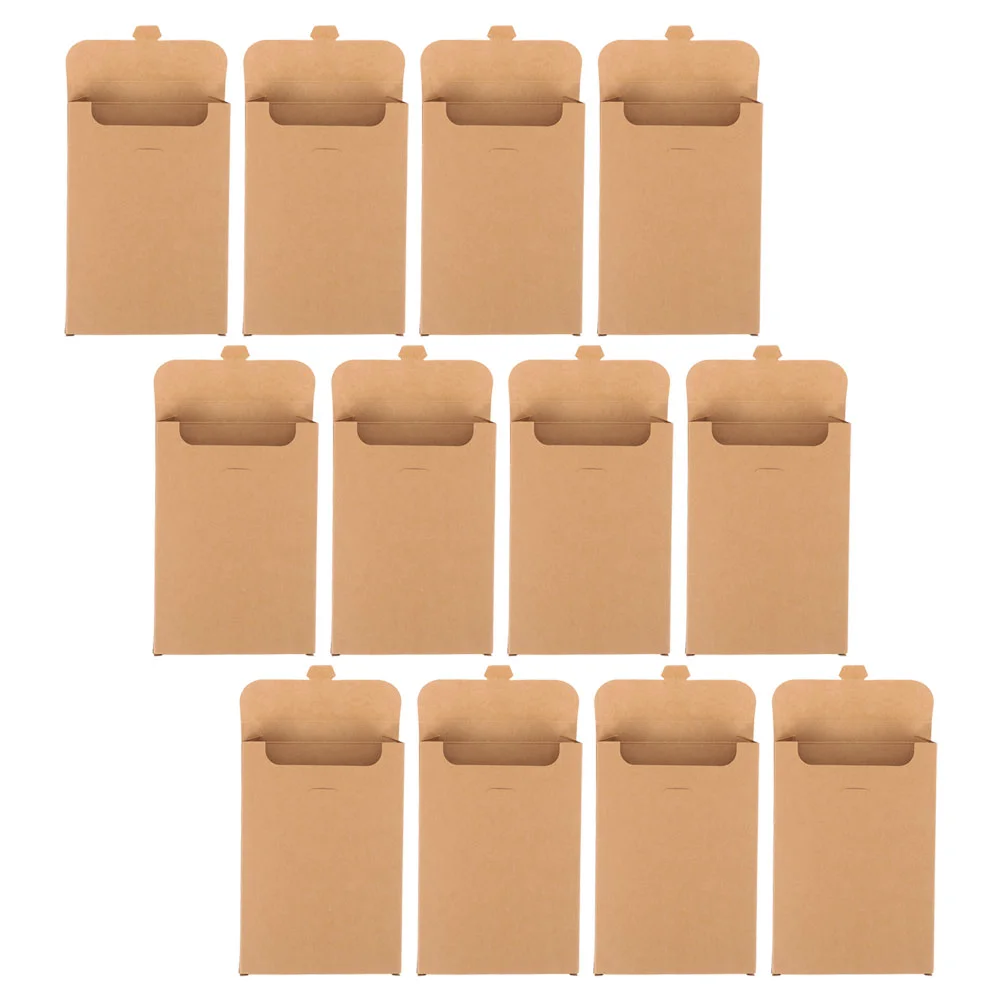 12 Pcs Postcard Box Greeting Container Case Packaging Boxes Storage Kraft Paper