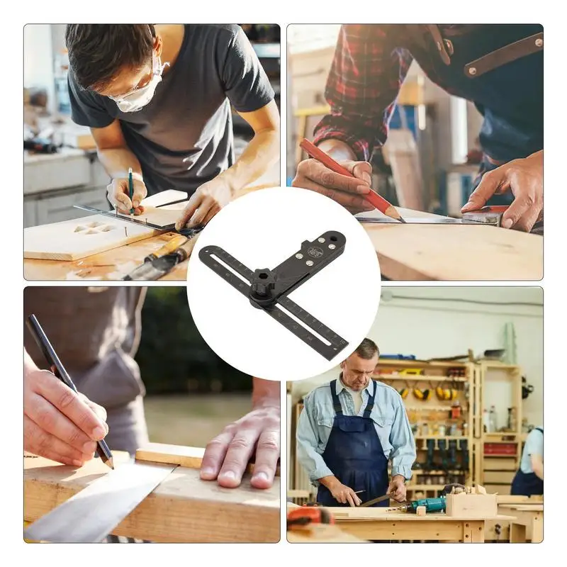 Woodworking Square Combination Angle T Ruler High Precision Angle Drawing Marking Gauge Tools For Architects Engineers Craftsmen