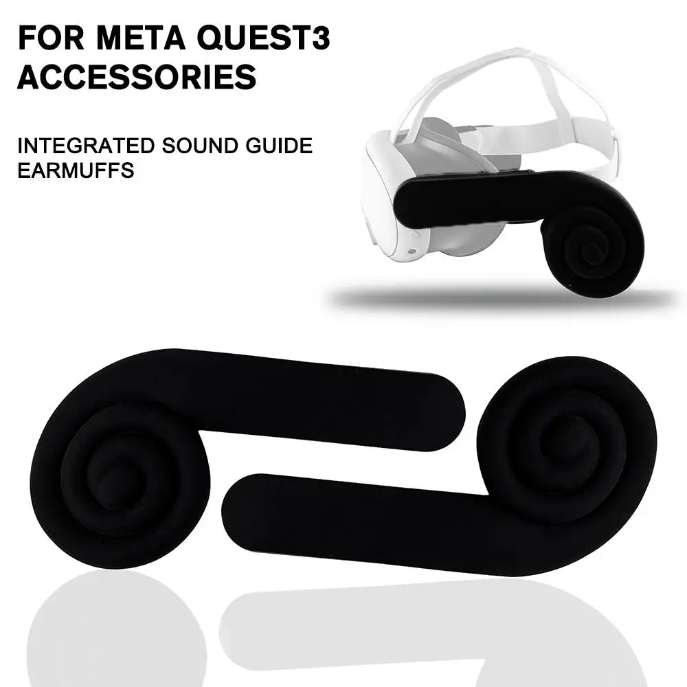 

Silicone Soft Glue Ear Muffs For Metal Ques 3 VR Glasses All-in-one To Reduce Noise Sound Concentration Earmuffs Q2I6