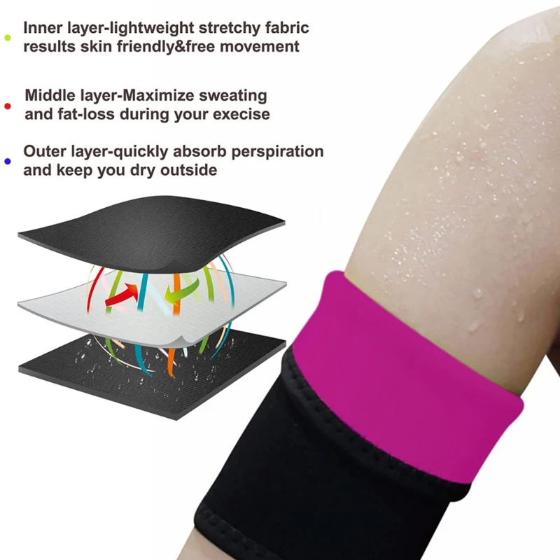 Arm Wraps Neoprene Arm Sleeve Forging Upper Arm Muscle for Women Girls Sport Increase Perspiration to Biceps Weight Loss