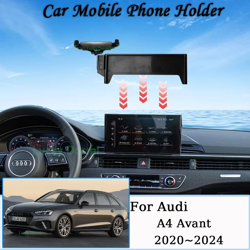 

For Audi A4 Avant B9 2020~2024 New Magnetic MagSafe Screen Car Mobile Phone Holder GPS Bracket Gravity Stand Auto Accessories