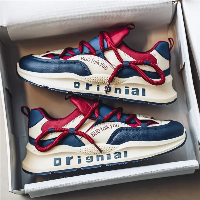 

Модная спортивная обувь из вулканической резины на платформе, мужская повседневная обувь в уличном стиле на толстой подошве в социальном стиле в стиле панк