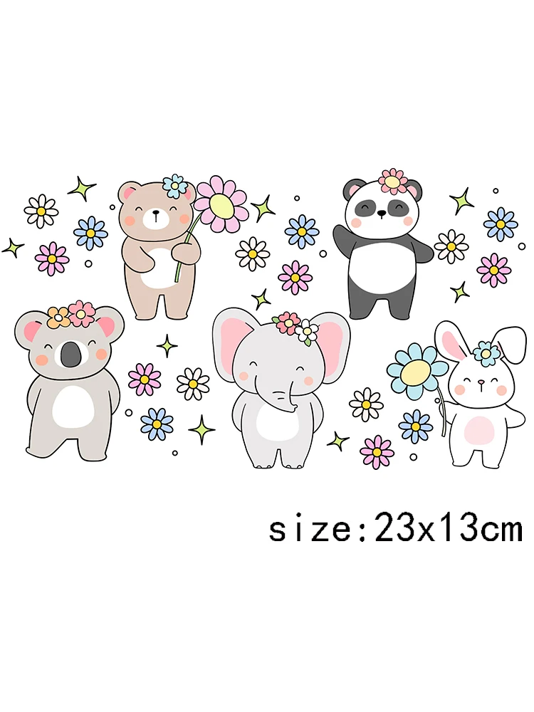 1 pz Panda Koala orso bradipo durevole tazza impermeabile Logo decalcomania per 16oz bicchiere di vetro ordito Uv Dft adesivi di trasferimento