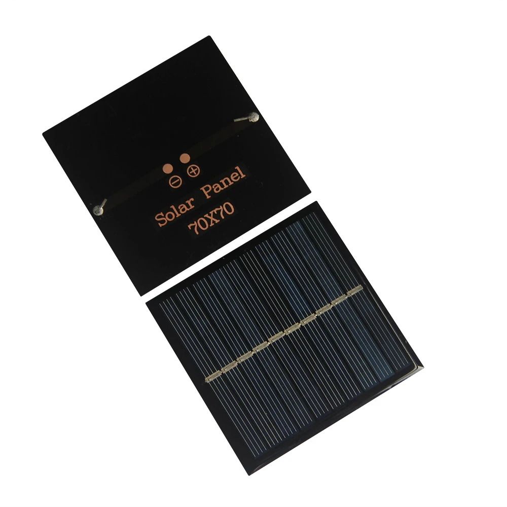 0.7W 5V Mini Solar Panel Cell Solar Charger 3.7V Battery System Light Kits 70X70MM 50pcs/ot