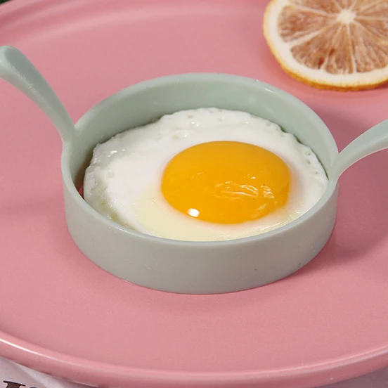 New Silicone Egg Fryer Silicone Creative Two Ear Non Stick Egg Frying Mold Food Grade Circular Silicone Egg Fryer