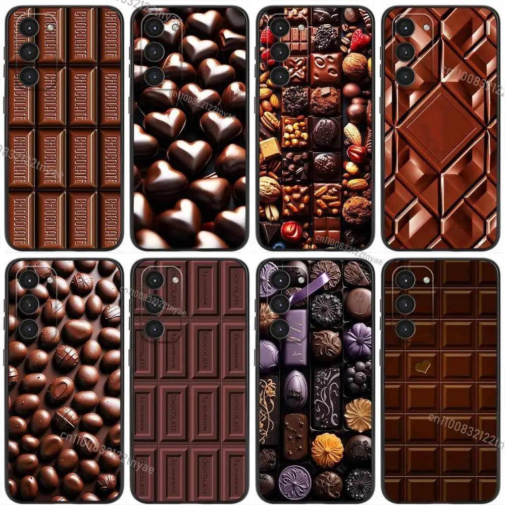 

Chocolate Nutella Phone Case For Samsung Galaxy A20,21s,22,31,32,52,53,72,73,80,91 Soft Liquid Silicone Black Cover
