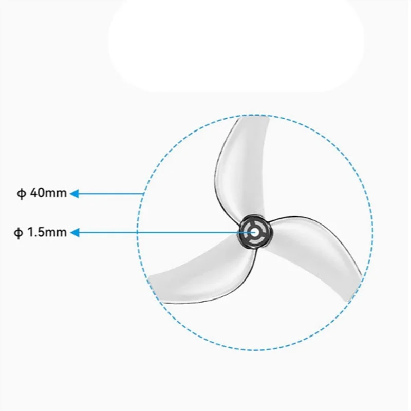 A45F-4PCS 1611 Hélice CW CCW de 3 aspas para RC Pavo Femto BETAFPV FPV Racing Quadcopter