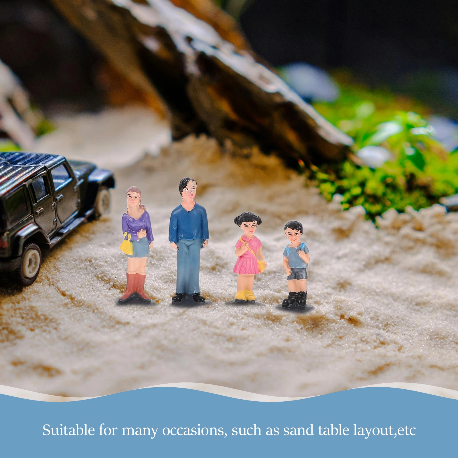 

10Pcs Creative Family People Figures Resin Miniature Models for School Projects and Landscape Layouts Figurines