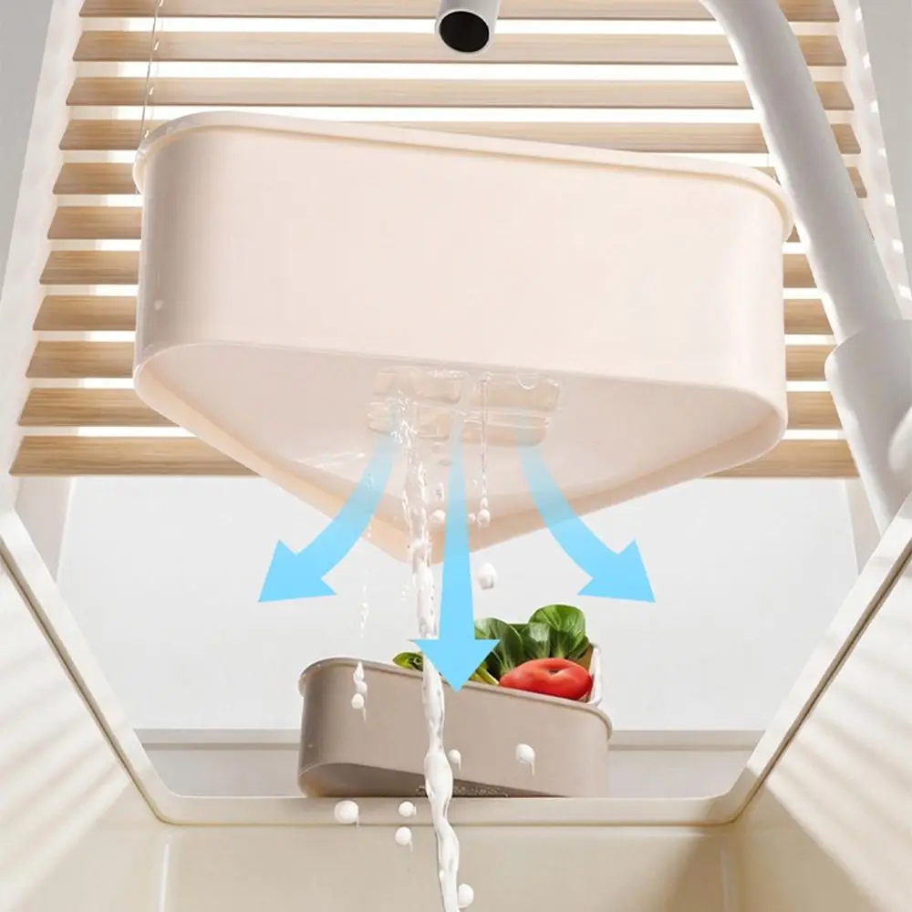 Triangle shaped Faucet Drainage Basket Compact Quickly Drain Kitchen Garbage Filter Convenient Self-Cleaning