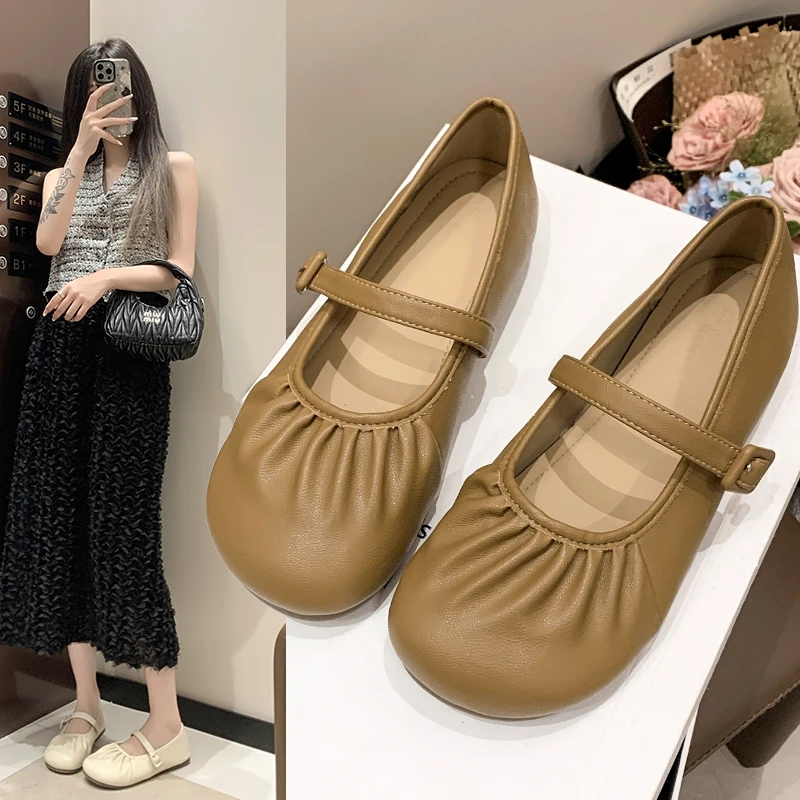 

Flat Square with Round Head Shallow Mouth Fashion with Soft Sole Comfortable Non-slip Breathable Wear-resistant Women's Sandals