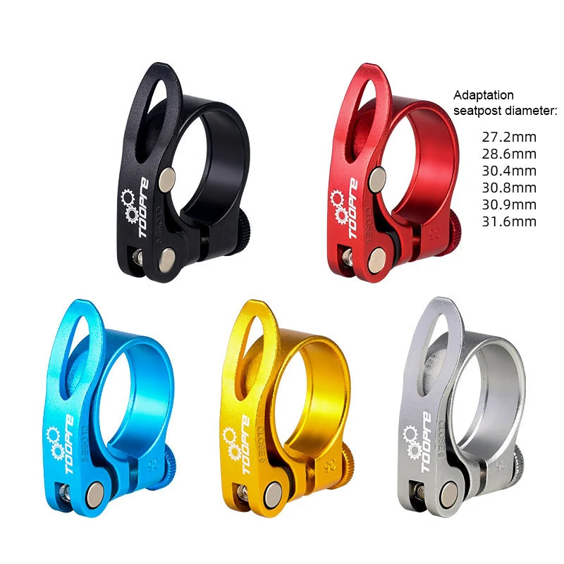 TOOPRE Универсальные фиксированные зажимные кольца для хомутов для труб сиденья велосипеда, быстросъемные хомуты для подседельных труб и хомуты для полос подседений