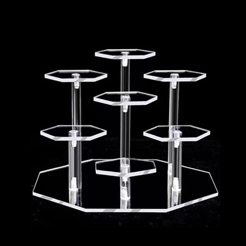 

7-Tiers Acrylic Figures Display Stand Dessert Jewelry Doll Organizer Storage Shelf Perfume Display Holder Organization Storage