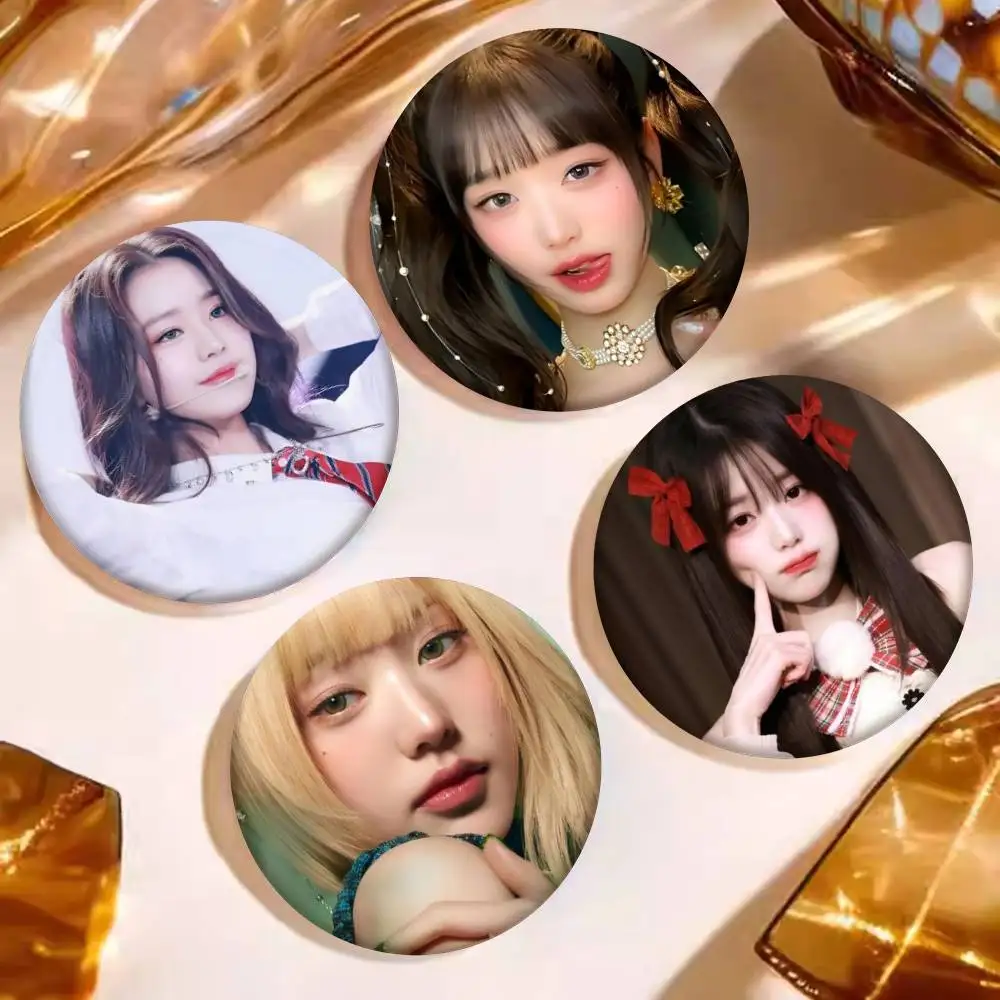 Jang Won Young KPOP Pin de solapa de hojalata tipo broche con diseño de insignia y moneda, accesorio para ropa y mochila