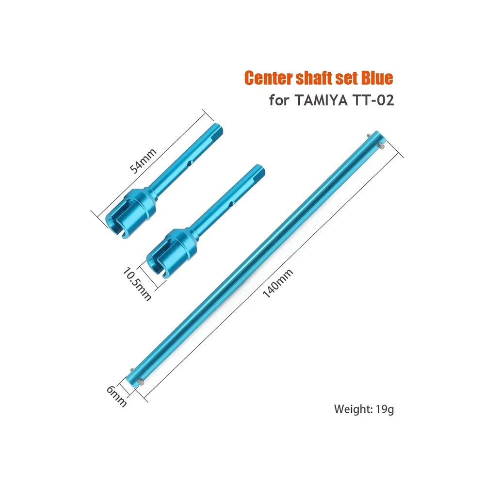 Central Drive Shaft and Propeller Joint Set Tamiya TT02 Metal Upgrade Parts For Tamiya TT-02 TT02B 1/10 RC Toys Car Accessories