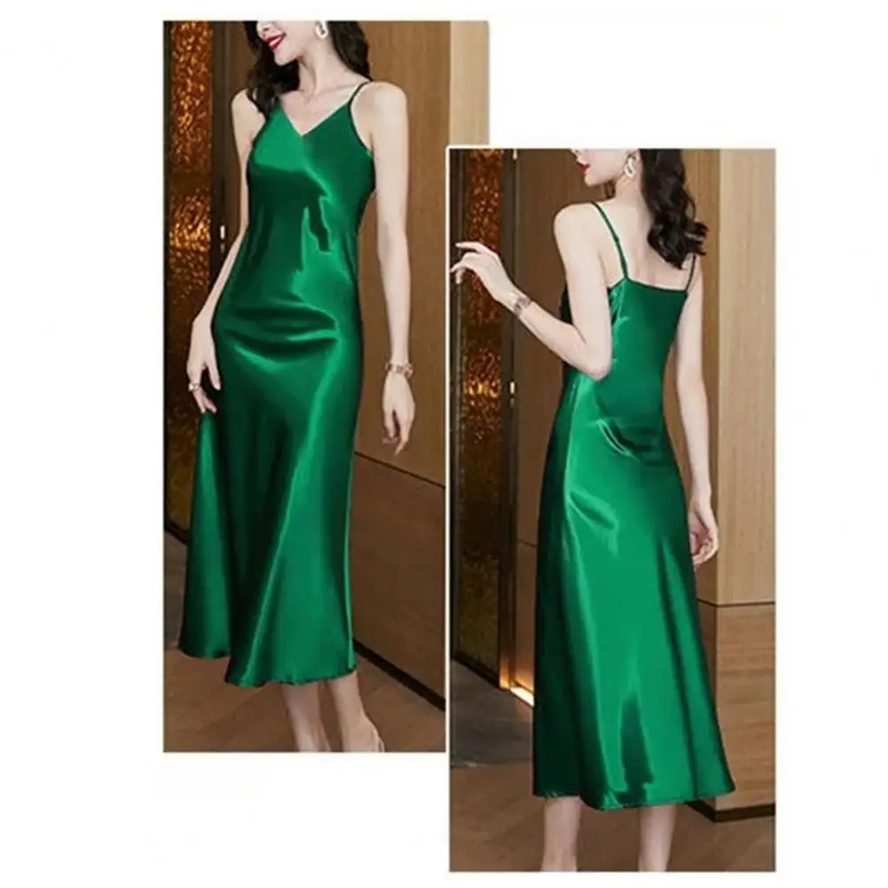 Damskie Sukienki Bandage Bez Pleców Eleganckie Rozcięcie Spaghetti Strap Wyszczuplające Koktajlowe Imprezowe Klubowe Modne Satynowe Jednolite Vestidos