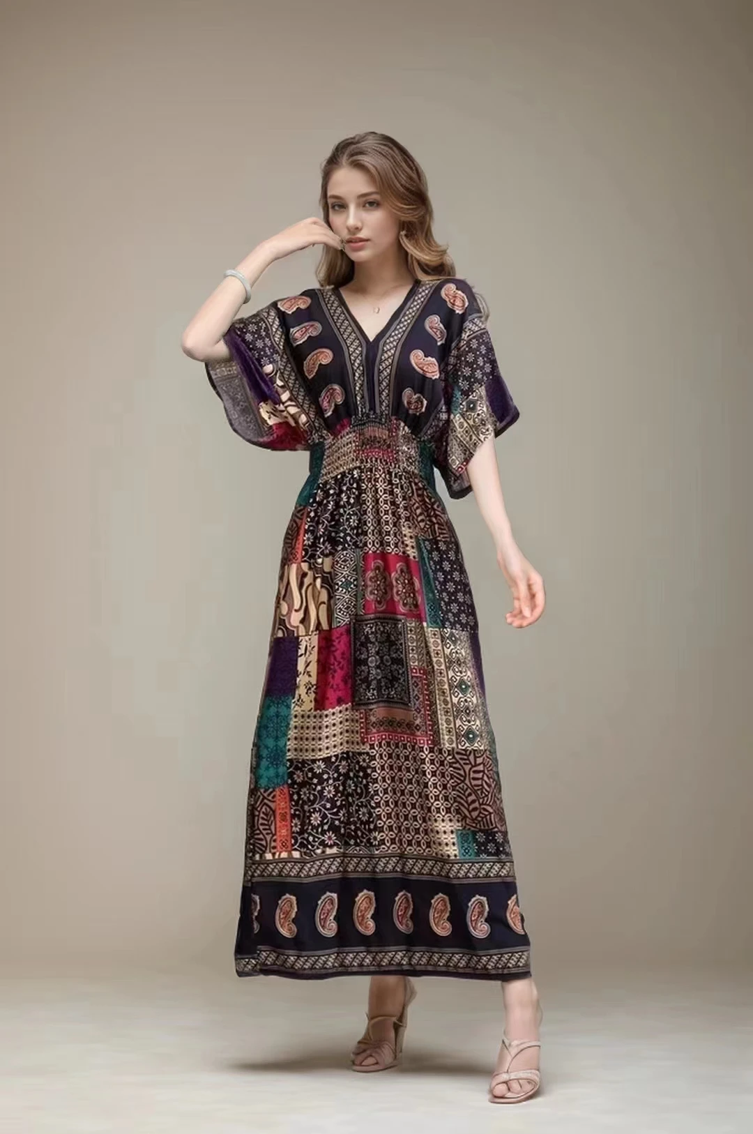 Summer Indian Dress Women Clothes Boho Long Vintage Korean Fashion Beach  Style Casual Bohemian Floral Robe Dresses Ropa De Muje - AliExpress  200000345