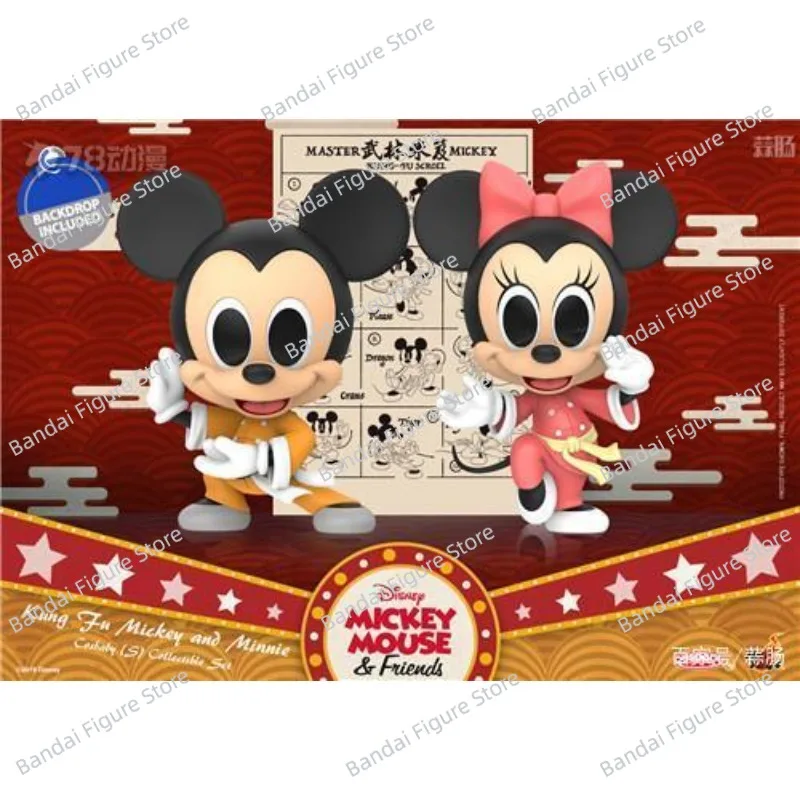 

HotToys COSBABY Mini Action Figure Home Decorative Dolls Disney 11-13cm Kung Fu Master Mickey Minnie Mouse Childhood Fans Model