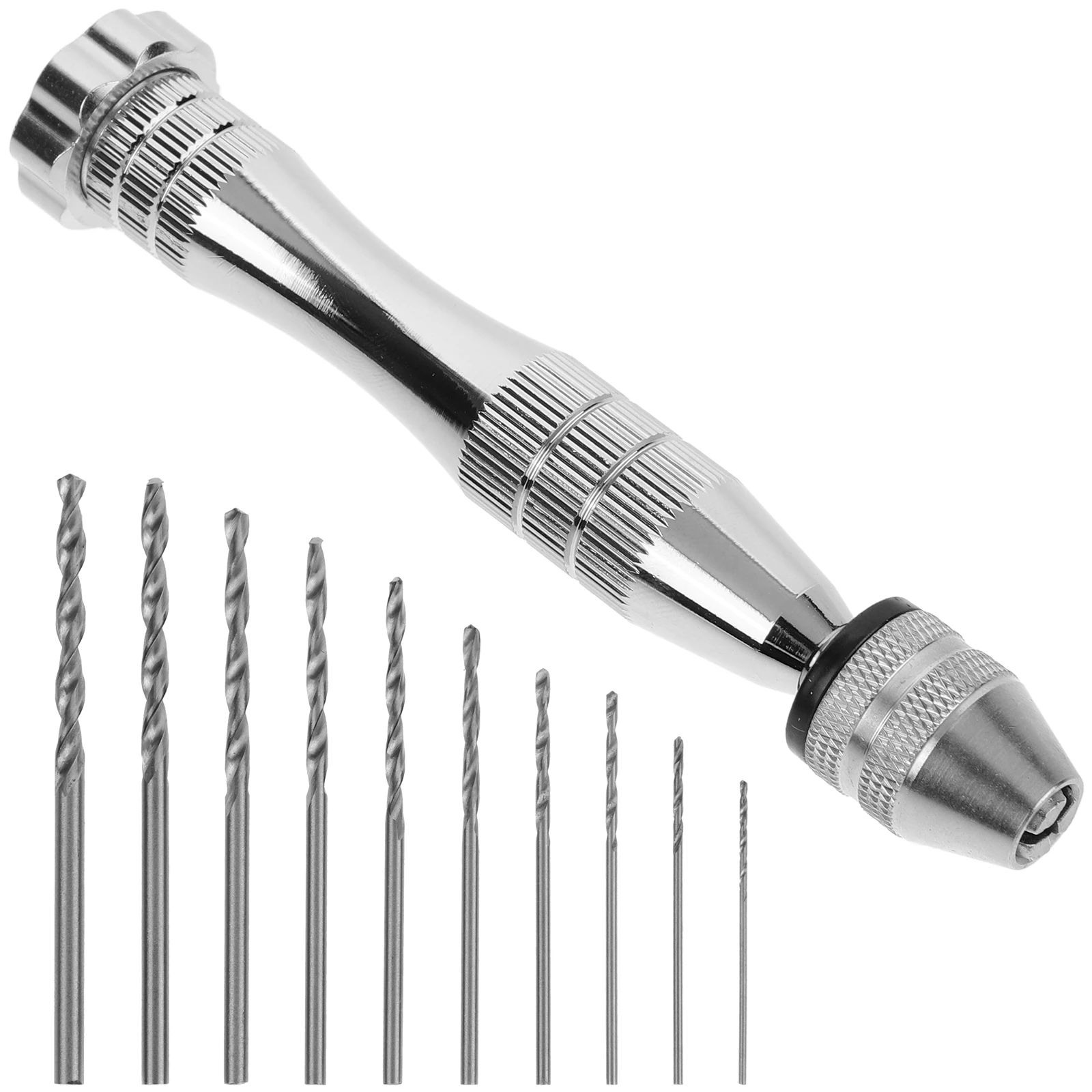 Multifunctional Manual Punch Hole Hand Jewelry Silver Aluminum Alloy Work Artisan Carving Wood Plastic Walnut Mini Hand Drill