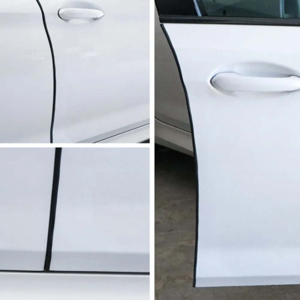 

1Pcs Car Door Cover Bumper Strip Heavy Duty Scratch Resistant Seal Strip Auto Door Protection Slim Easy Fit 6M Black Car
