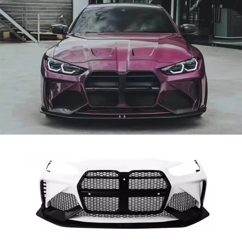 Dry Carbon Fiber AD Style Front Bumper Competition 2021+ Car Front Bumper Replacement Bodykit